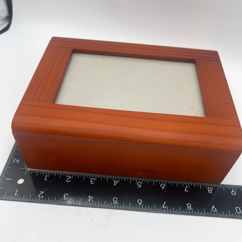 Wooden Box Photo‎ Frame Jewelry Photos Cremation Keepsakes Remembrance